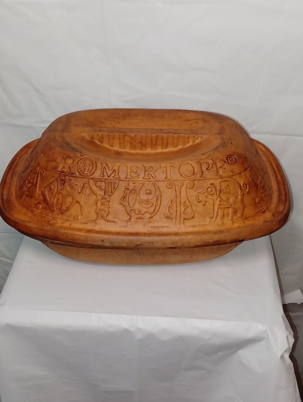 Romertopf Terra-Cotta Clay Baker - Rustic Brown Great For Sourdough Bakers